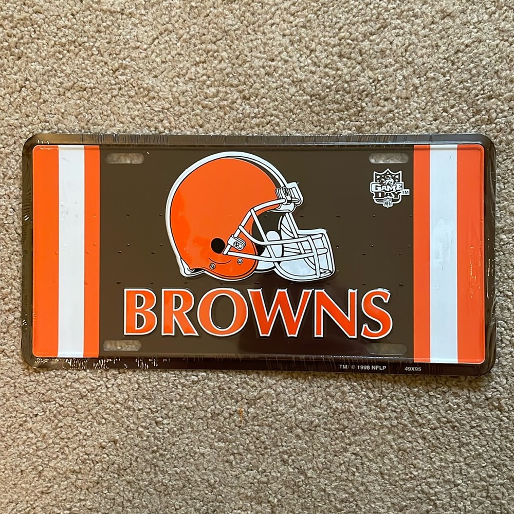 1998 NFL Cleveland Browns Team Logo License Plate